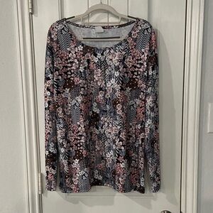 NWOT Floral Patterned Long Sleeve Top